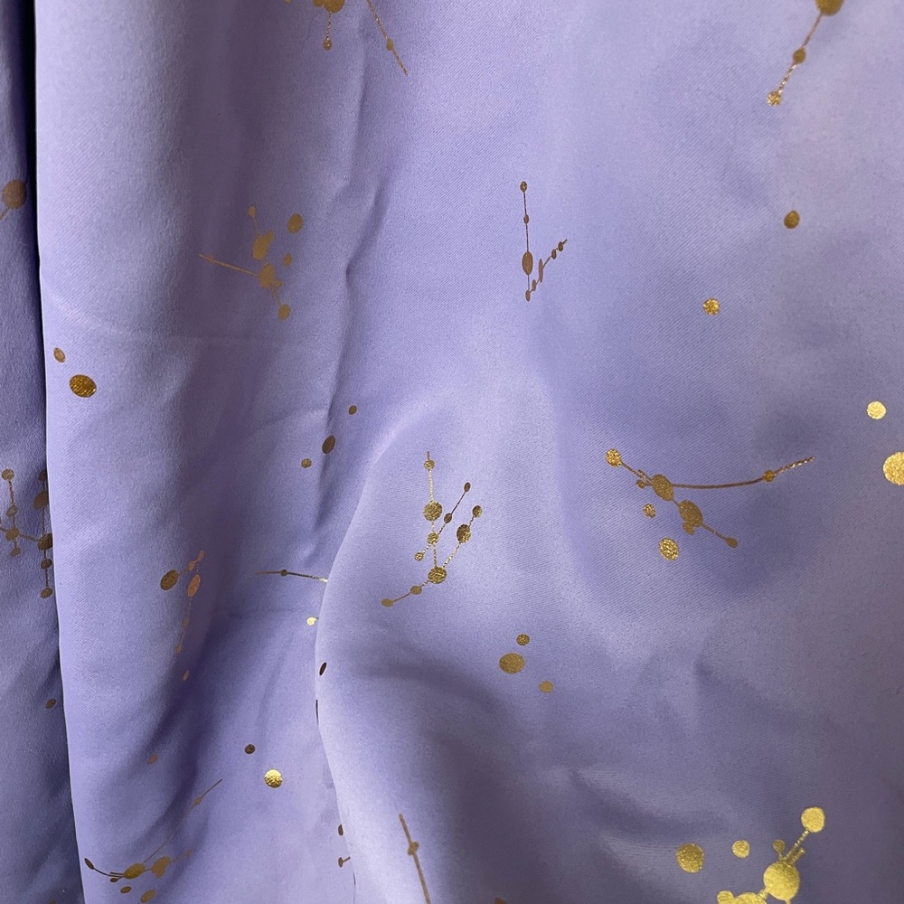 Deconovo Blackout curtains 2 panels purple gold